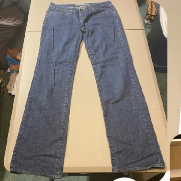 Express Remoki Dark Wash Blue Denim Jeans Women's Size 6 Sraight Leg Classic EUC - Picture 3 of 7